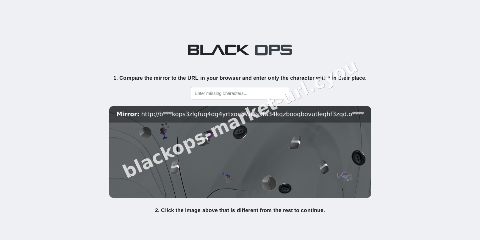 Blackops Market interface — view 2